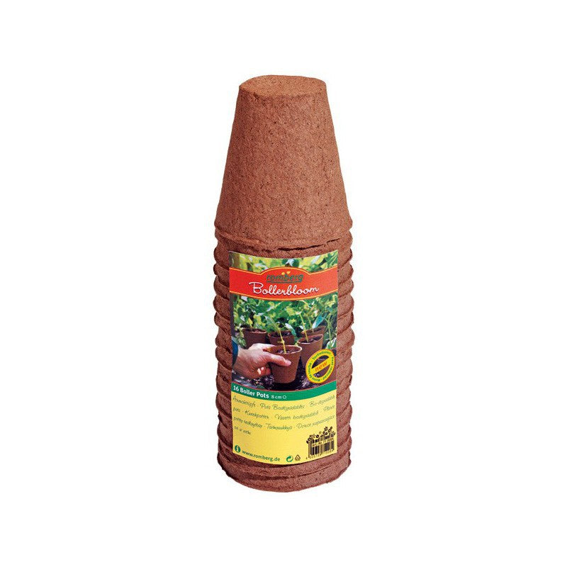 LOT 16 POTS BIODEGRADABLES Diametre 8cm
