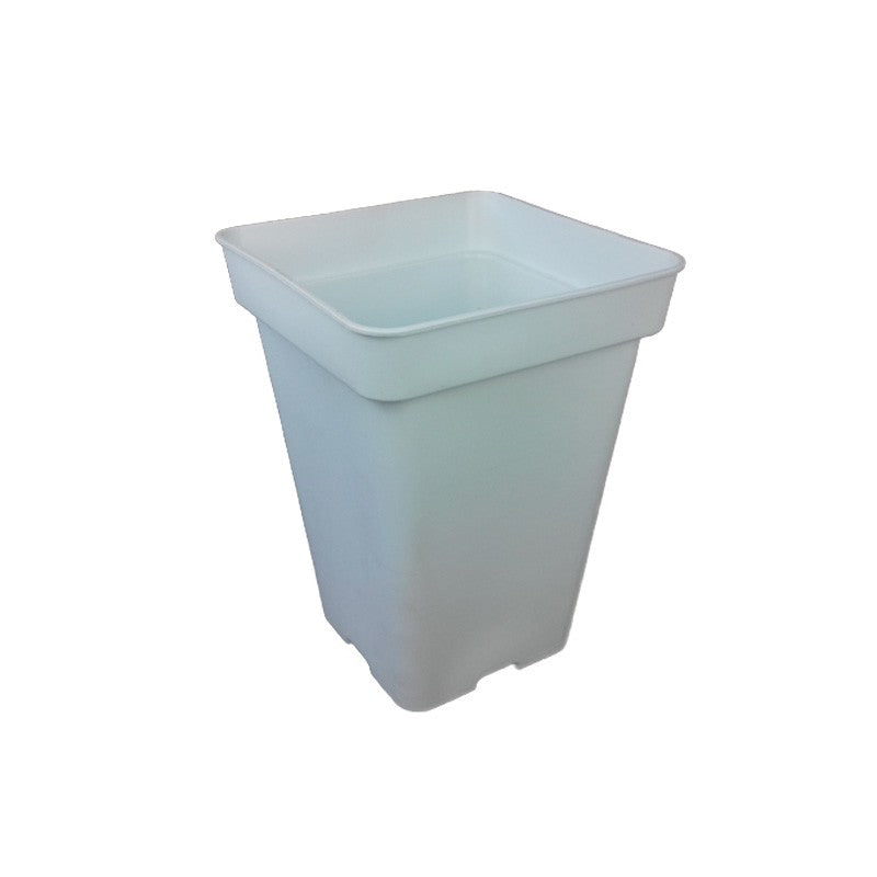 POT CARRE BLANC 5.5L FOND DRAINANT