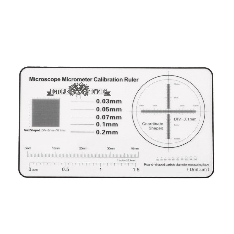GRILLE DE CALIBRATION POUR MICROSCOPE ELECTRONIQUE USB ZOOM X1000