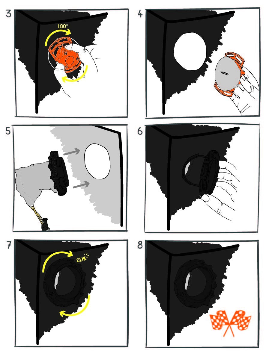 Secret Jardin - Flange pour passage de câbles