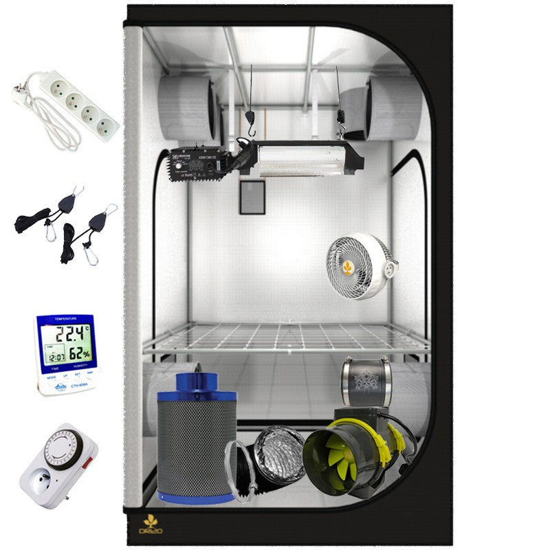 PACK COMPLET DARK ROOM 120x120 + ECLAIRAGE CMH 630W
