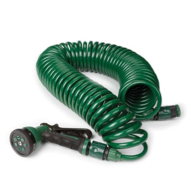 TUYAU D'ARROSAGE SPIRALE 15m + PISTOLET