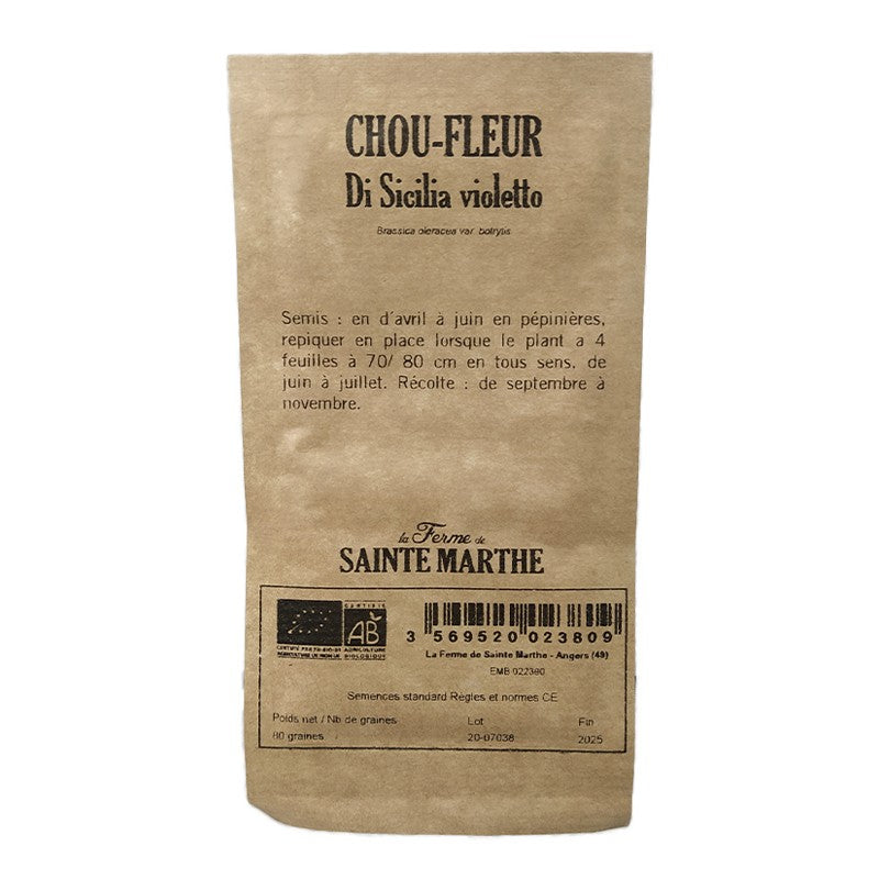 GRAINES BIO - CHOU FLEUR VIOLET DE SICILE