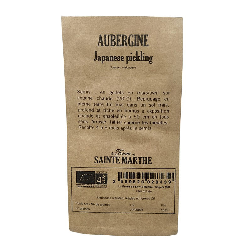GRAINES BIO - AUBERGINE JAPANESE PICKLING