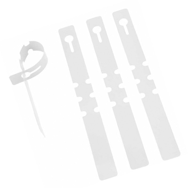 LOT DE 10 ETIQUETTES A BOUCLE PVC BLANC POUR PLANTES