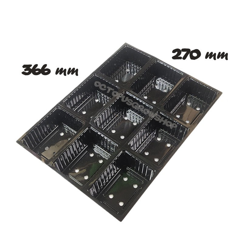 Carton de 1215 pieces Barquettes Micropousses 122x90mm ( plaques de 9 ) + tapis de cellulose