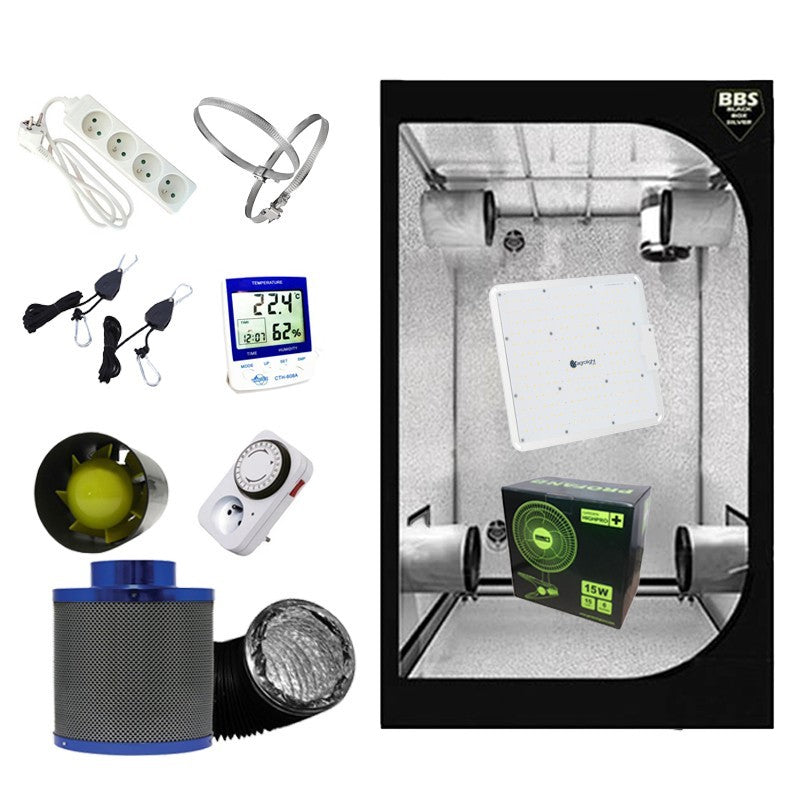 PACK 80x80x160 LED 150W COMPLET + FILTRE A CHARBON