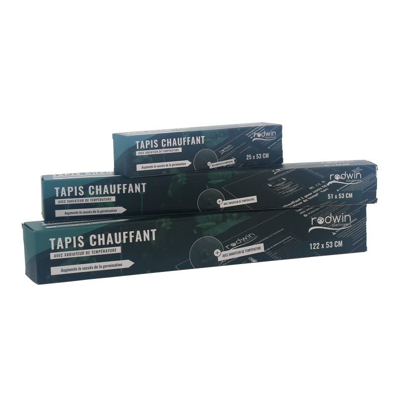 TAPIS CHAUFFANT TAILLE M - 25 x 53cm - 20W - Avec variateur - RODWIN