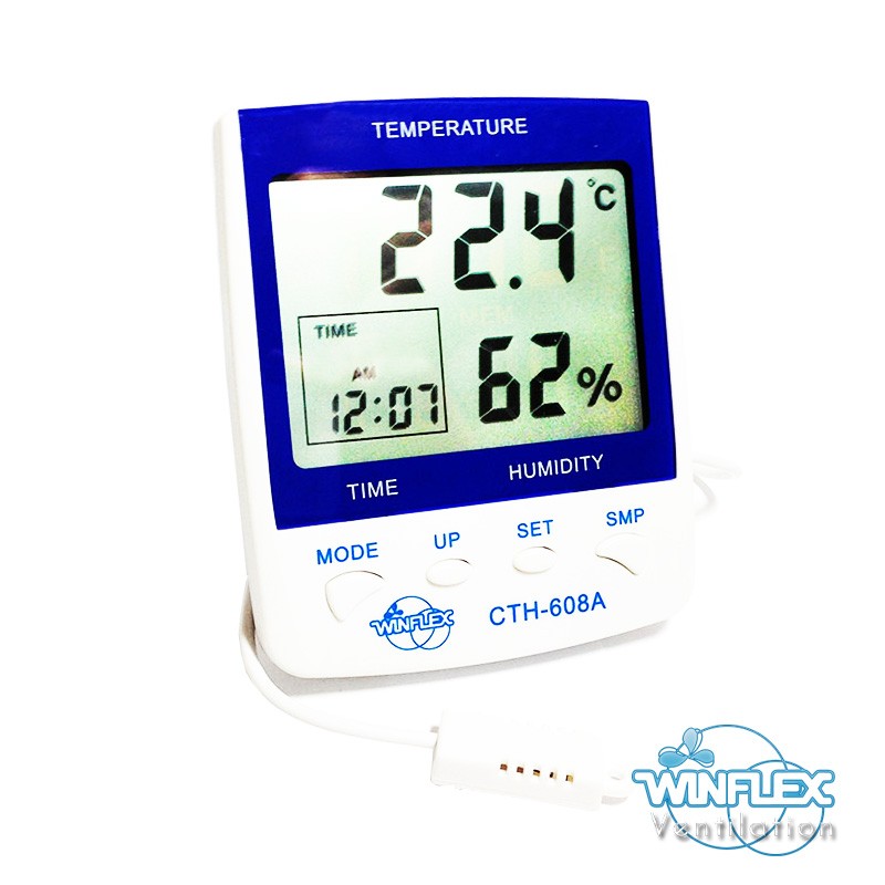 winflex thermo-hygrometre grand ecran a sonde a608