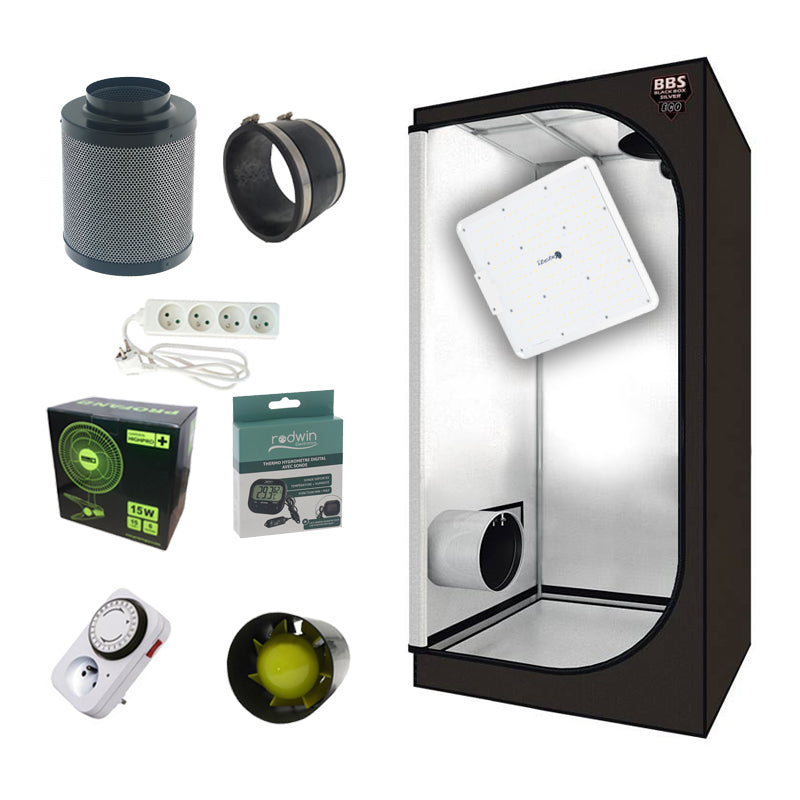 PACK COMPLET 60x60x140 LED AGRLOLIGHT 150w + FILTRE A CHARBON