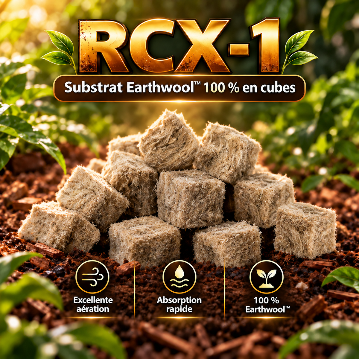 RCX-1 SUBSTRAT CUBES DE LAINE DE ROCHE SAC DE 80L