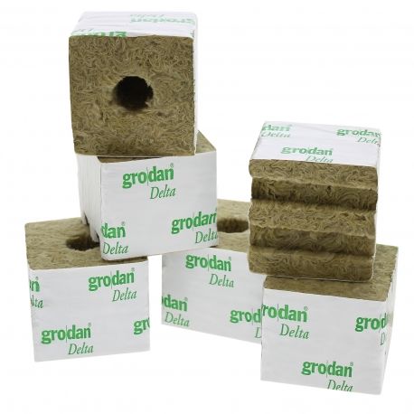 GRODAN CARTON DE 384 CUBES LDR 75X75X65 TROUS 25/35 MM