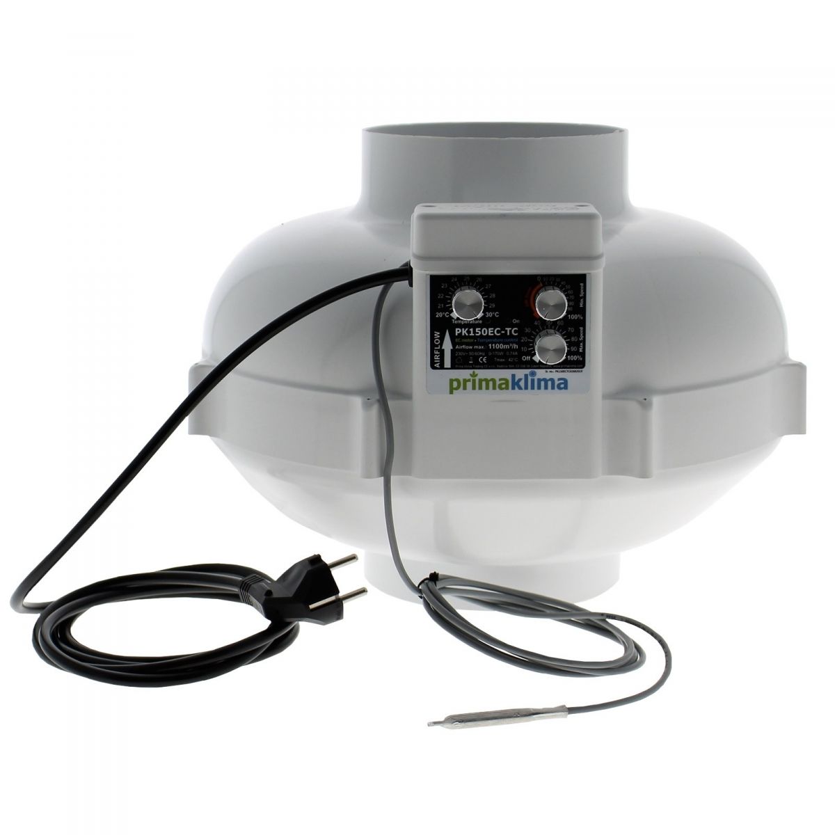 Extracteur PK EC - Ø 150mm - Thermo control - 1100m3/h - Cablé