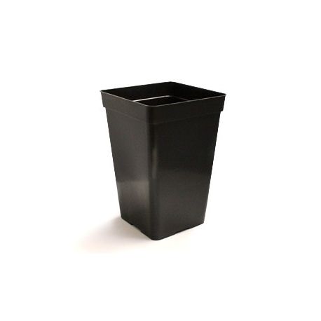 POT CARRE NOIR HAUT 20L - 27 x 27 x 40cm