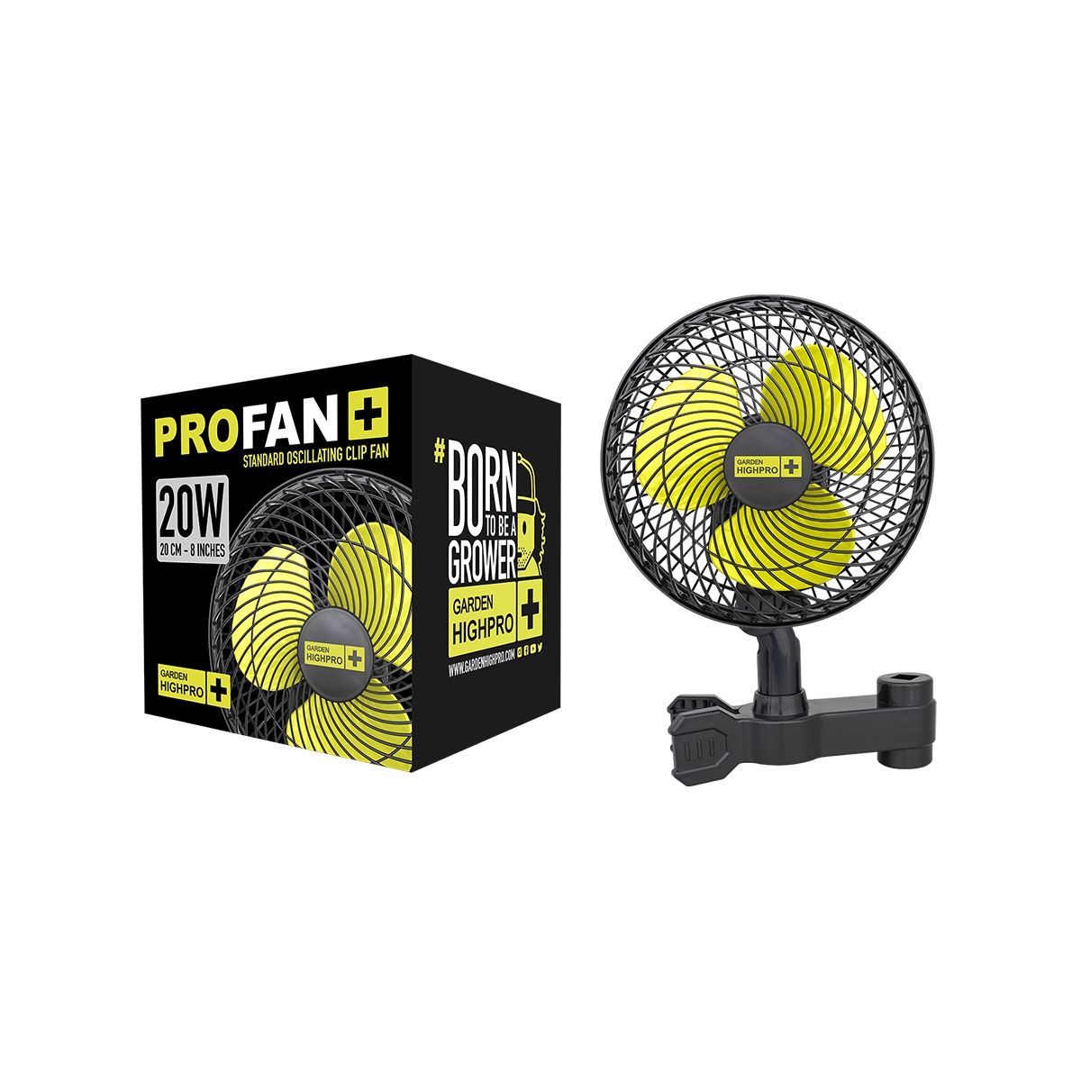 VENTILATEUR A PINCE 20W OSCILLANT - Garden High Pro