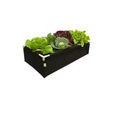 Jardinière en feutre géotextile noir GREENCUBE - Bac de 122x61x30cm - Tube PVC Ø20