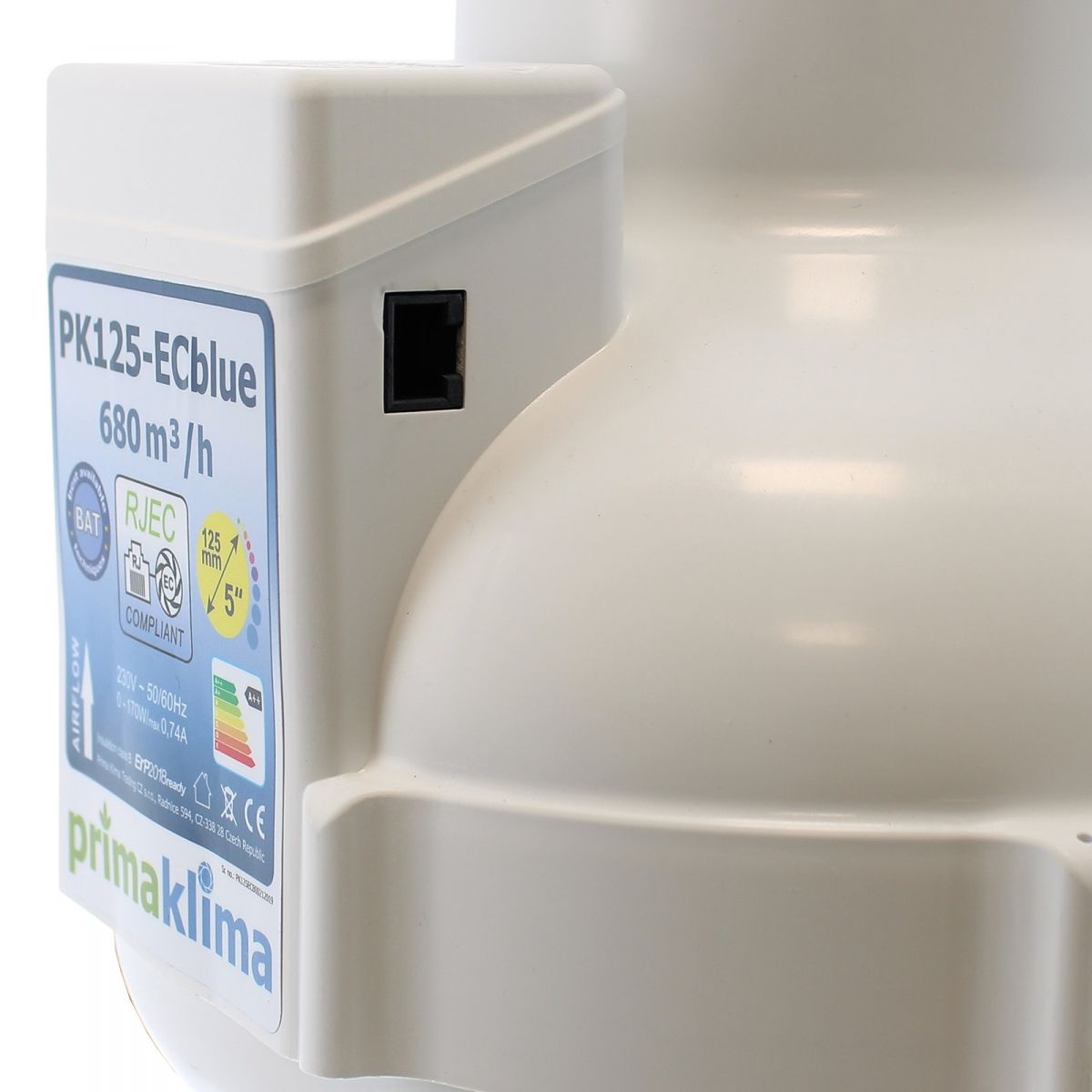 Extracteur 680m3/h Prima Klima EC Blue - diamètre 125mm