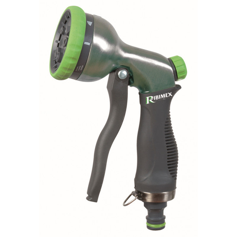 PISTOLET POMME EN METAL - MULTIJETS - 8 FONCTIONS